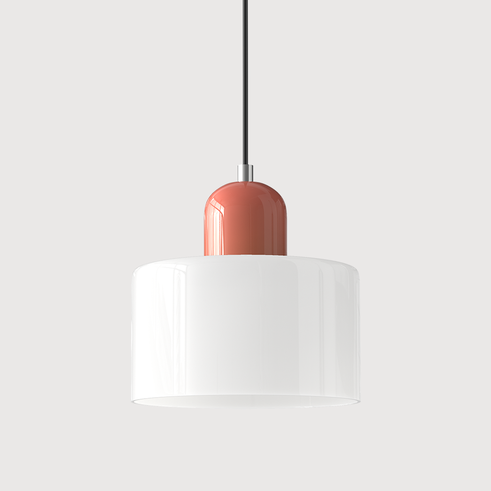 Geometric Colored Glass Soft LED Pendant Light
