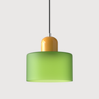 Geometric Colored Glass Soft LED Pendant Light