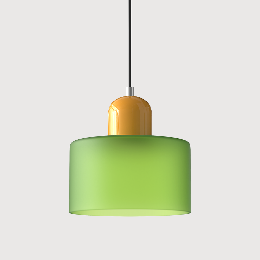 Geometric Colored Glass Soft LED Pendant Light