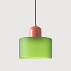 Geometric Colored Glass Soft LED Pendant Light