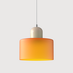 Geometric Colored Glass Soft LED Pendant Light