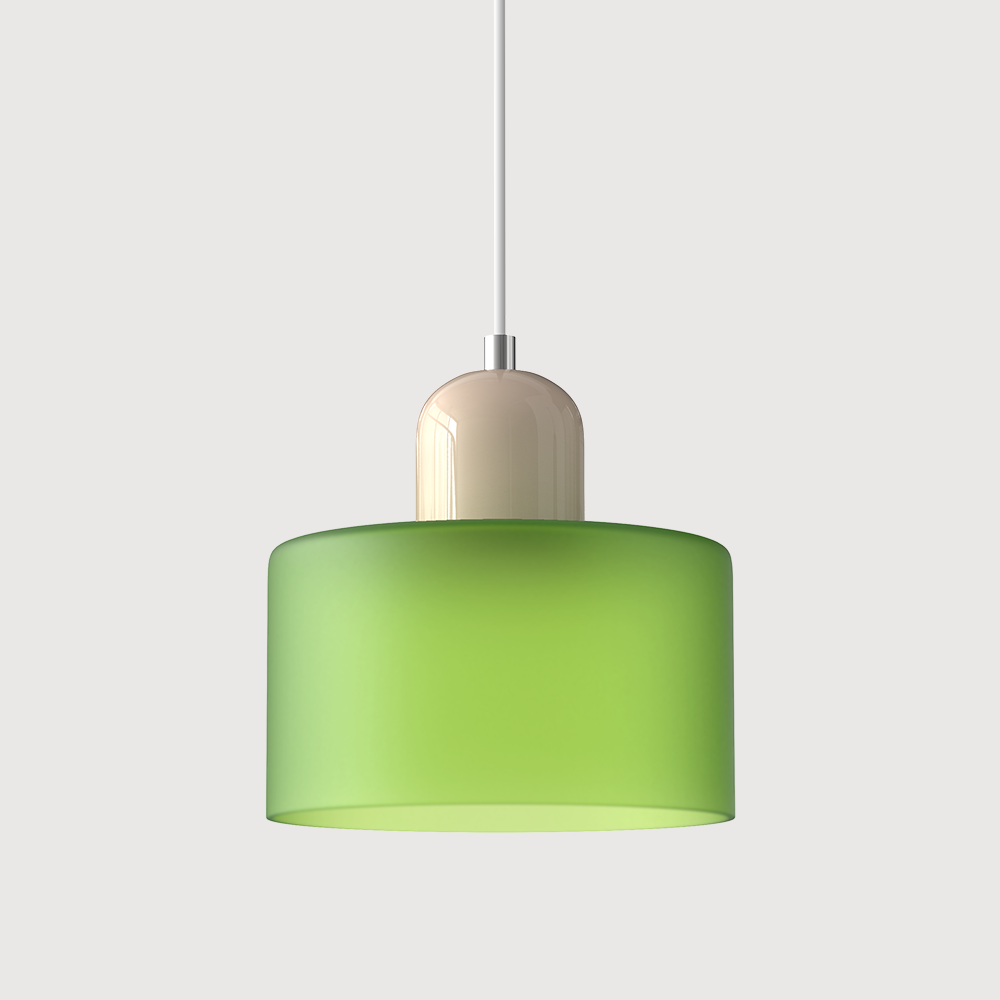 Geometric Colored Glass Soft LED Pendant Light