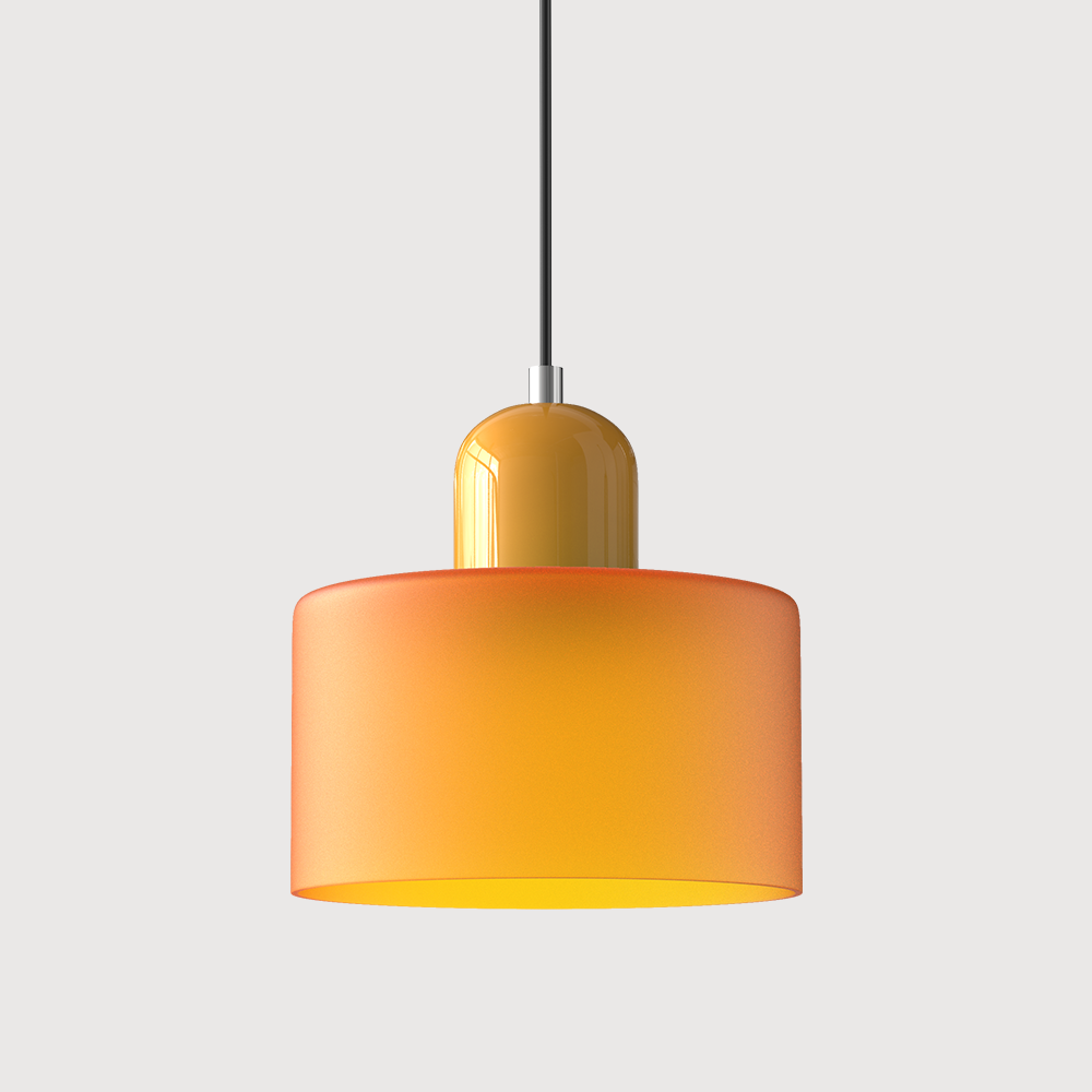 Geometric Colored Glass Soft LED Pendant Light