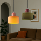 Geometric Colored Glass Soft LED Pendant Light