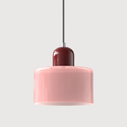 Geometric Colored Glass Soft LED Pendant Light