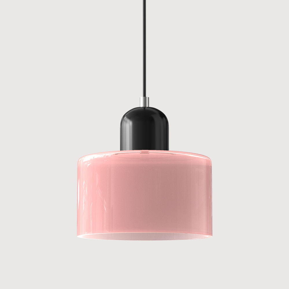 Geometric Colored Glass Soft LED Pendant Light