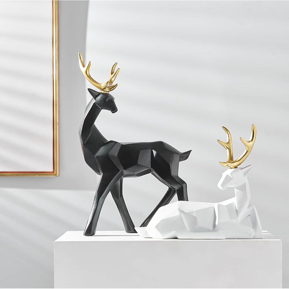 Geometric Resin Deer Figurine (Two Sizes)