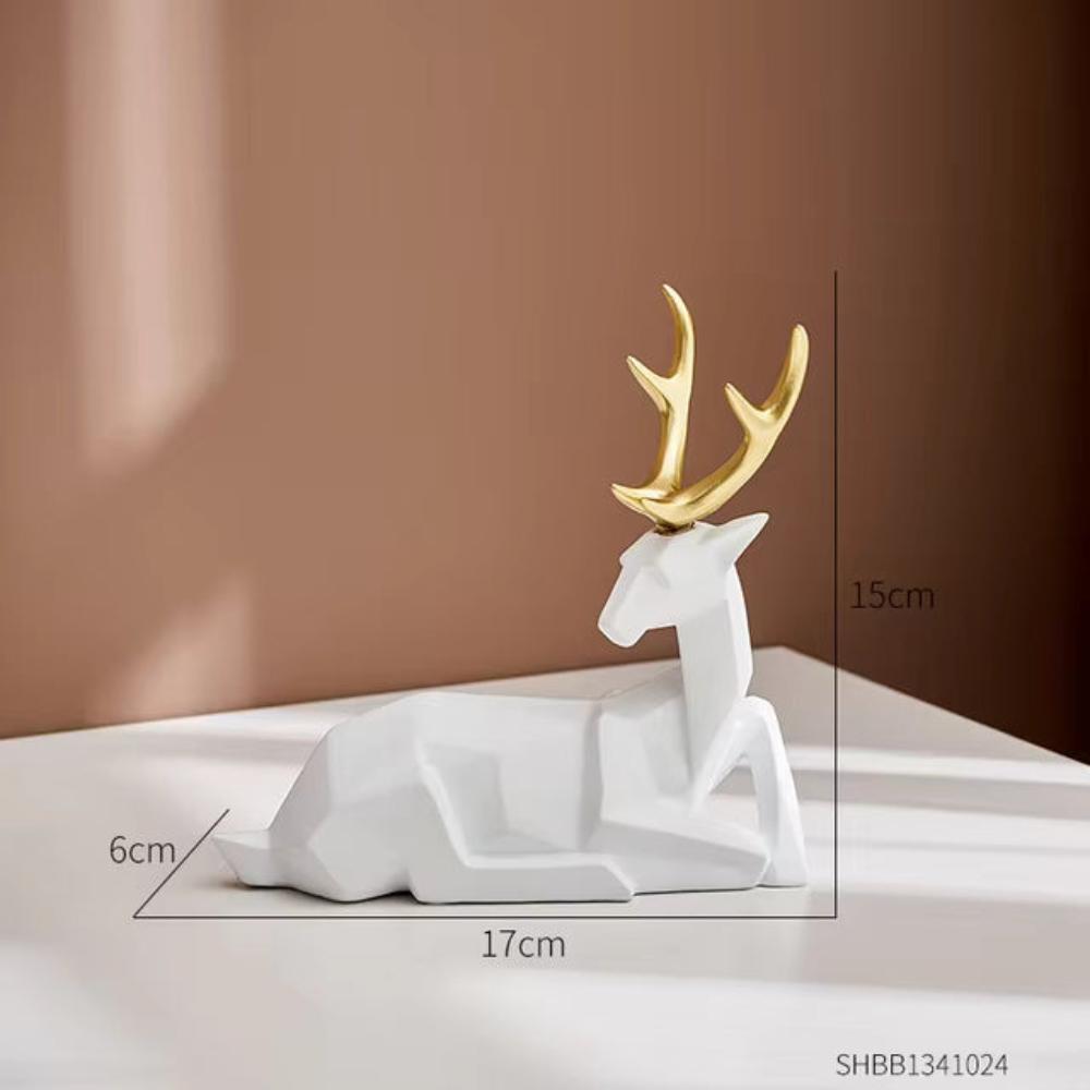 Geometric Resin Deer Figurine (Two Sizes)