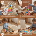 Geometric Shape Puzzle Natural Wood Fine Motor Skills