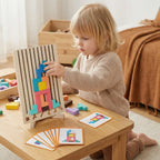 Geometric Shape Puzzle Natural Wood Fine Motor Skills