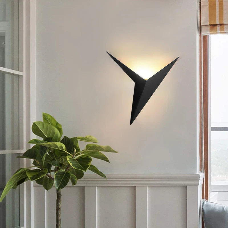 Geometric Triangle Upward Glow LED Wall Light