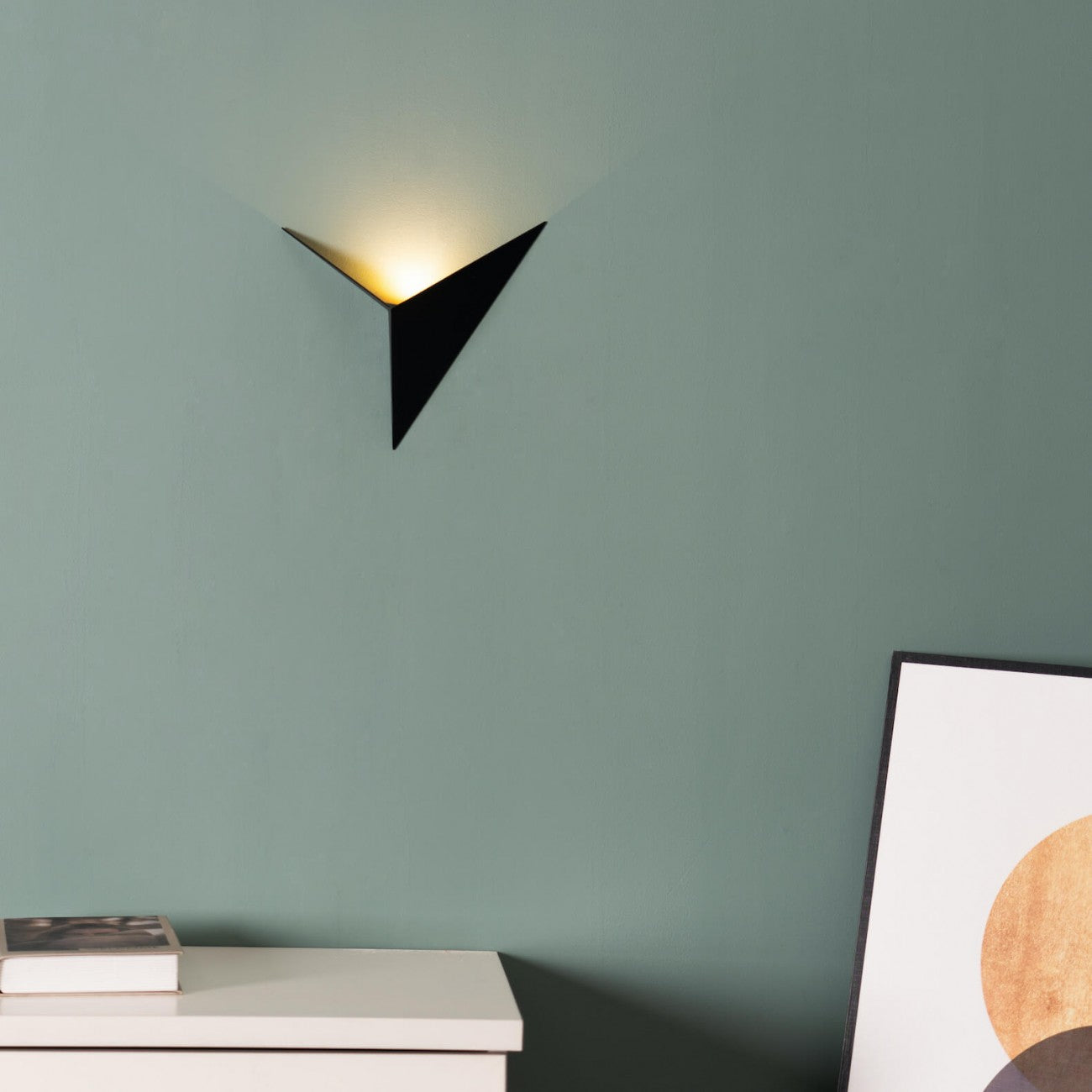 Geometric Triangle Upward Glow LED Wall Light