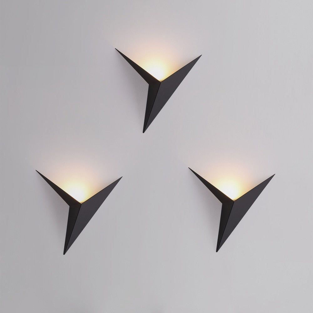 Geometric Triangle Upward Glow LED Wall Light