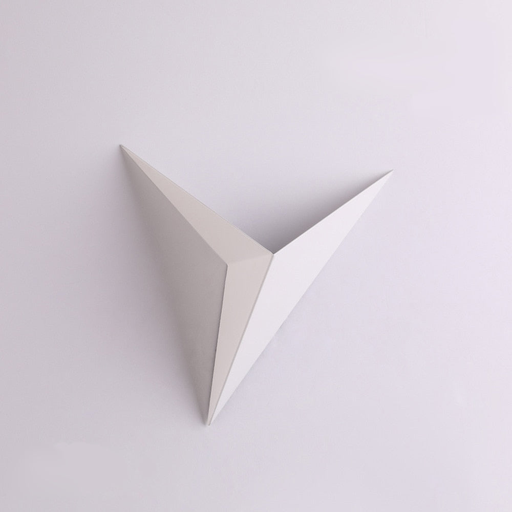 Geometric Triangle Upward Glow LED Wall Light