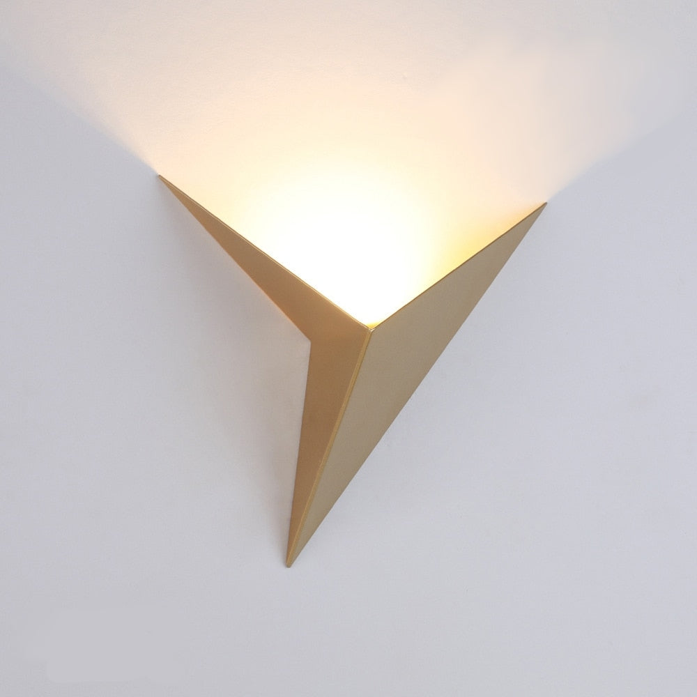 Geometric Triangle Upward Glow LED Wall Light