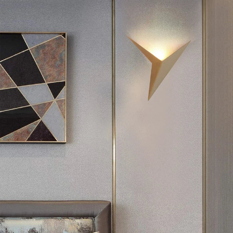 Geometric Triangle Upward Glow LED Wall Light