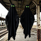 Ghost Decoration Glowing Eyes Hanging 24 x 39 Inch