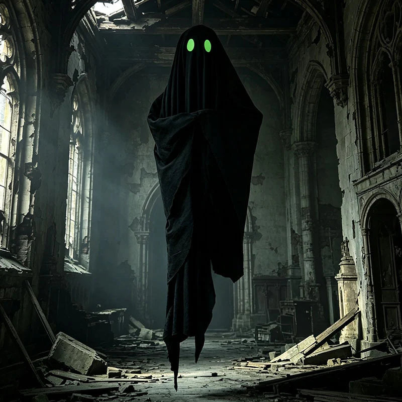 Ghost Decoration Glowing Eyes Hanging 24 x 39 Inch