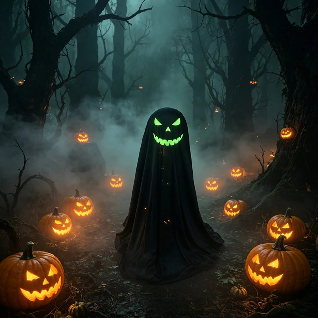 Ghost Decoration Glowing Eyes & Smile Weather-Resistant