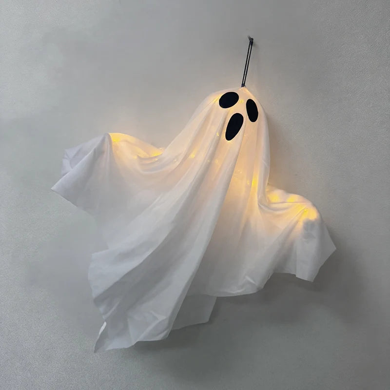 Ghost Decoration LED Lighted Lightweight Fabric Hang-Ready