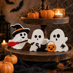 Ghost Figurine Set Whimsical Designs Durable & Lightweight