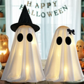 Ghost Figurine Set of Two Freestanding White