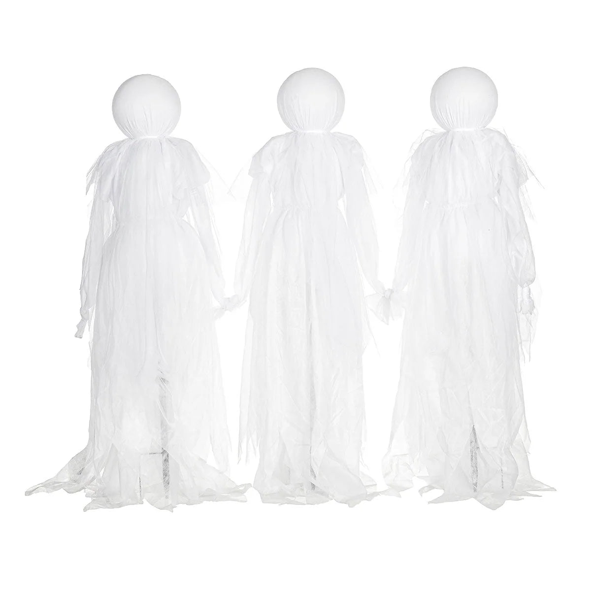 Ghost Garden Stakes Lighted Flickering Set of 3