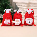 Gift Bag Santa-Themed Soft Felt Sturdy Drawstring