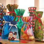 Gift Bag Set Laminated Drawstring Set of 15