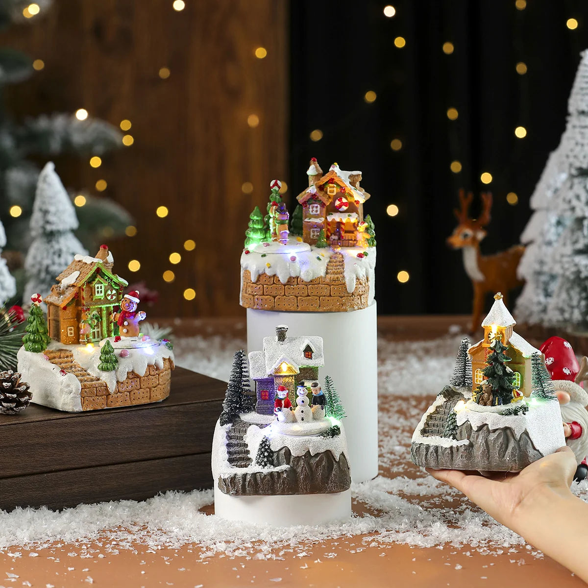 Gingerbread House LED Illuminated Candy-Accented Tabletop Centerpiece