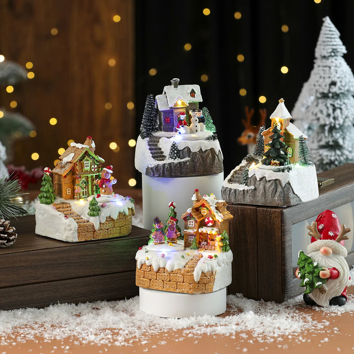Gingerbread House LED Illuminated Candy-Accented Tabletop Centerpiece