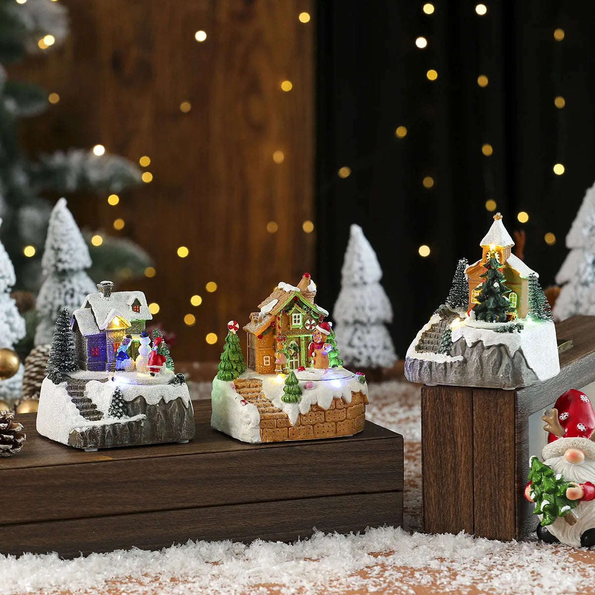 Gingerbread House LED Illuminated Candy-Accented Tabletop Centerpiece