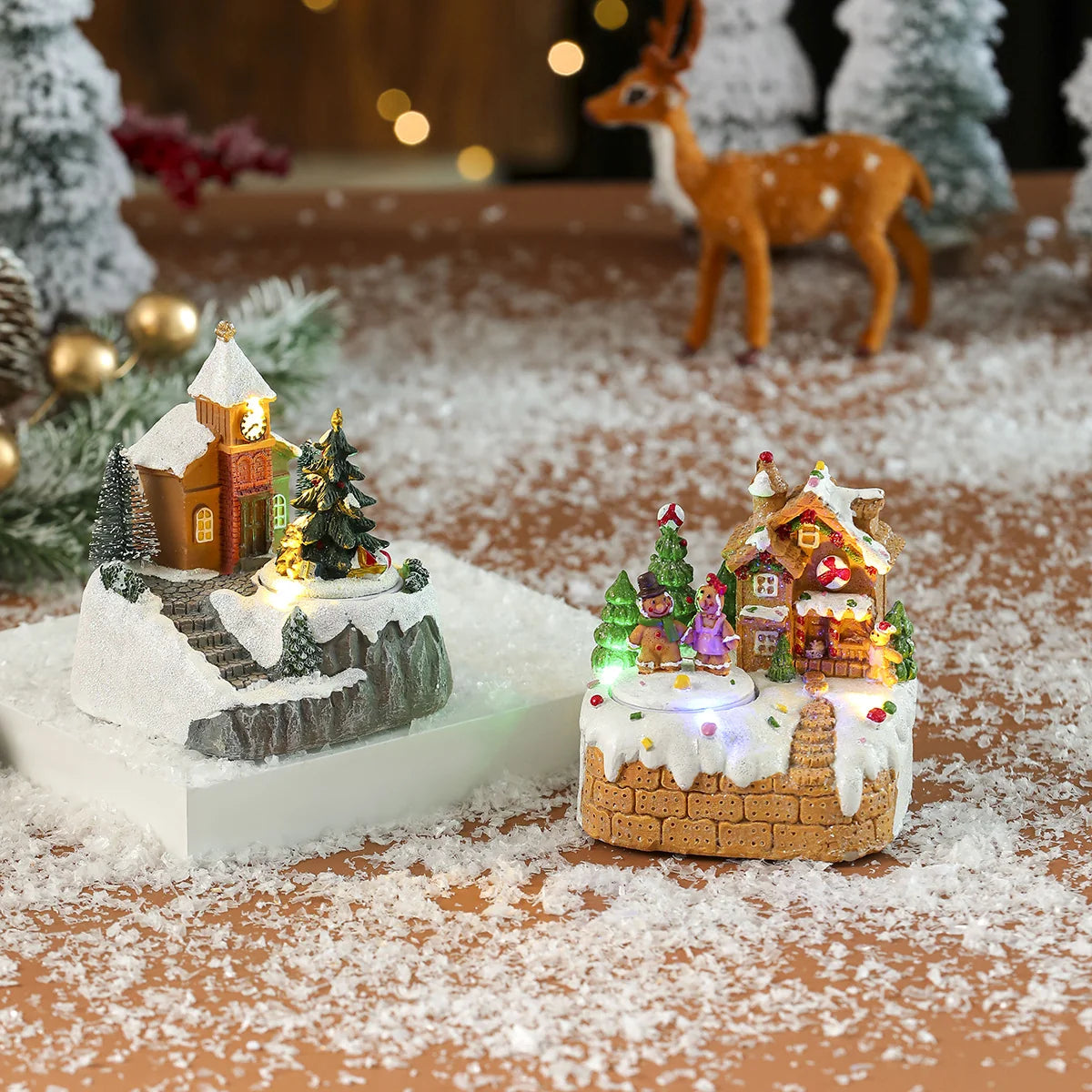 Gingerbread House LED Illuminated Candy-Accented Tabletop Centerpiece