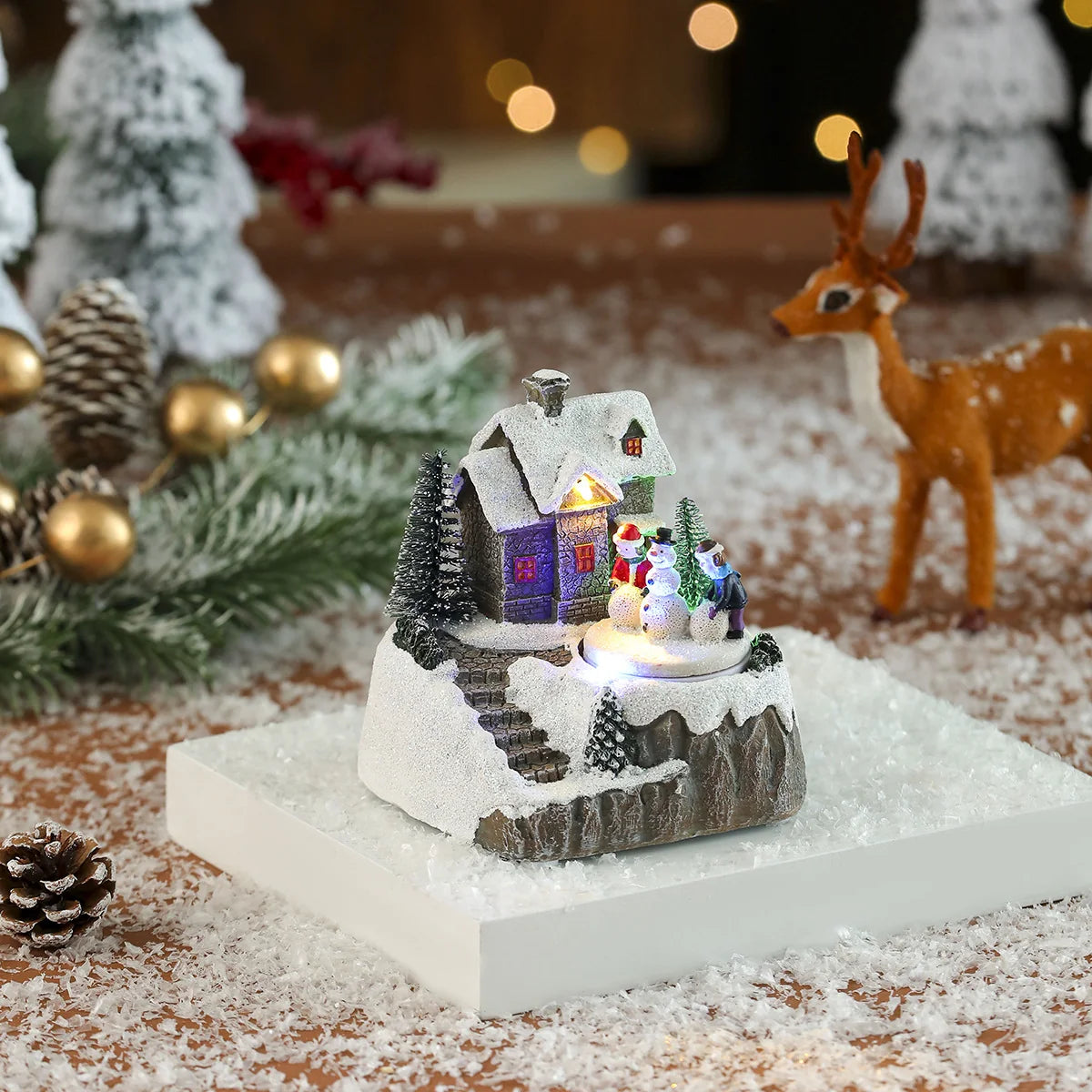 Gingerbread House LED Illuminated Candy-Accented Tabletop Centerpiece