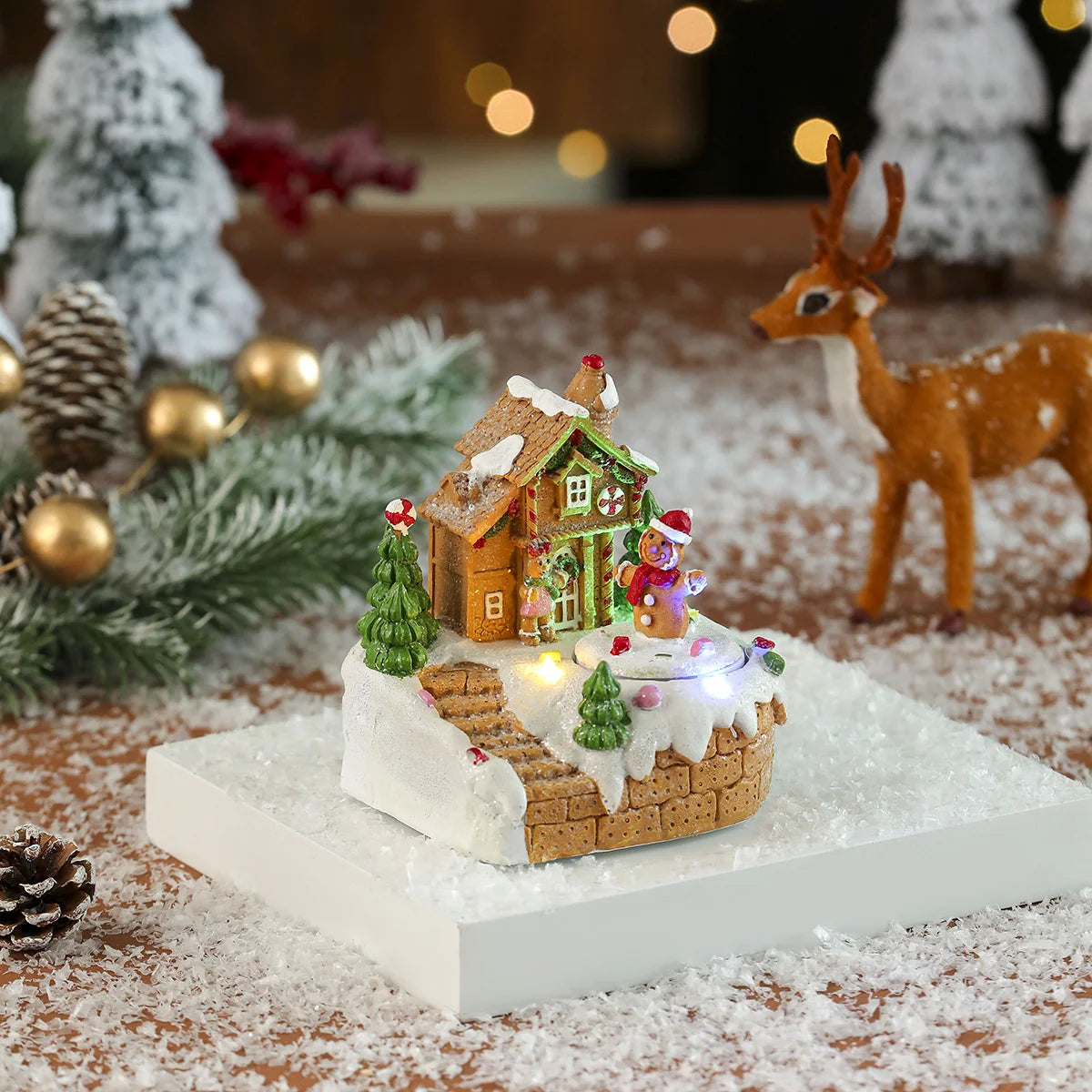 Gingerbread House LED Illuminated Candy-Accented Tabletop Centerpiece