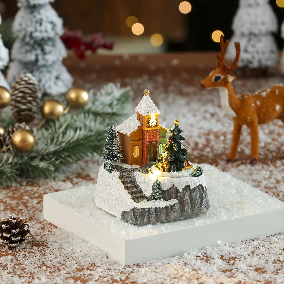 Gingerbread House LED Illuminated Candy-Accented Tabletop Centerpiece