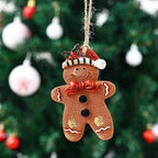 Gingerbread Man Ornament Handcrafted & Durable Easy-To-Hang