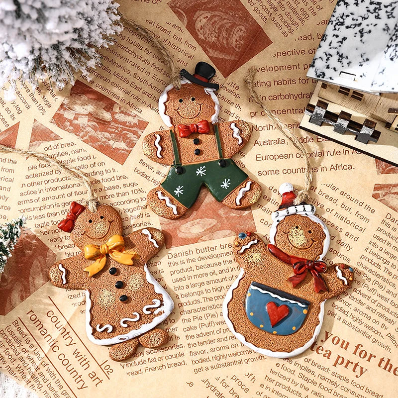 Gingerbread Man Ornament Handcrafted & Durable Easy-To-Hang