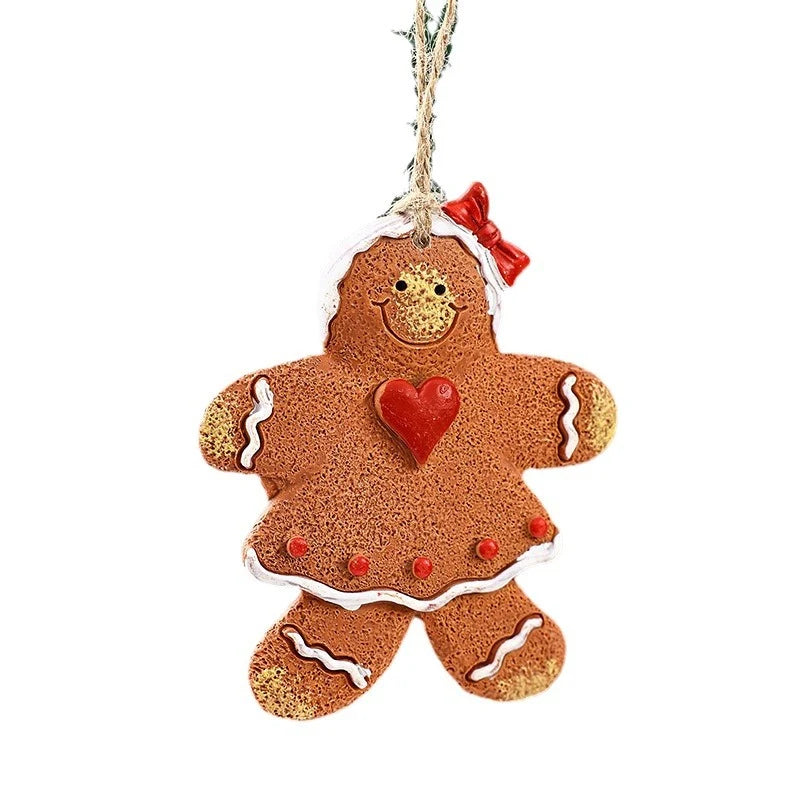 Gingerbread Man Ornament Handcrafted & Durable Easy-To-Hang