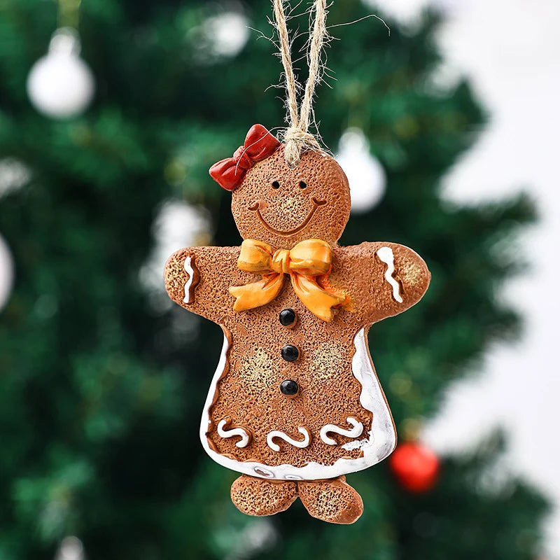 Gingerbread Man Ornament Handcrafted & Durable Easy-To-Hang