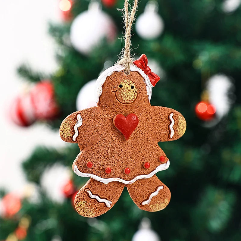 Gingerbread Man Ornament Handcrafted & Durable Easy-To-Hang