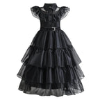 Girls Cake Gown Layered Silhouette Breathable Mesh Bodice