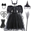 Girls Cosplay Dress Evil Queen Lace Ruffle Ages 4-6