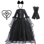 Girls Cosplay Dress Evil Queen Lace Ruffle Ages 4-6