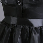 Girls Costume Dress Gothic Layered Mesh Mid-Calf