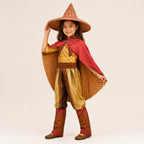 Girls Costume Warrior Princess Jumpsuit Cape & Hat