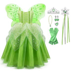Girls Fairy Costume Set Layered Tulle Dress & Accessories