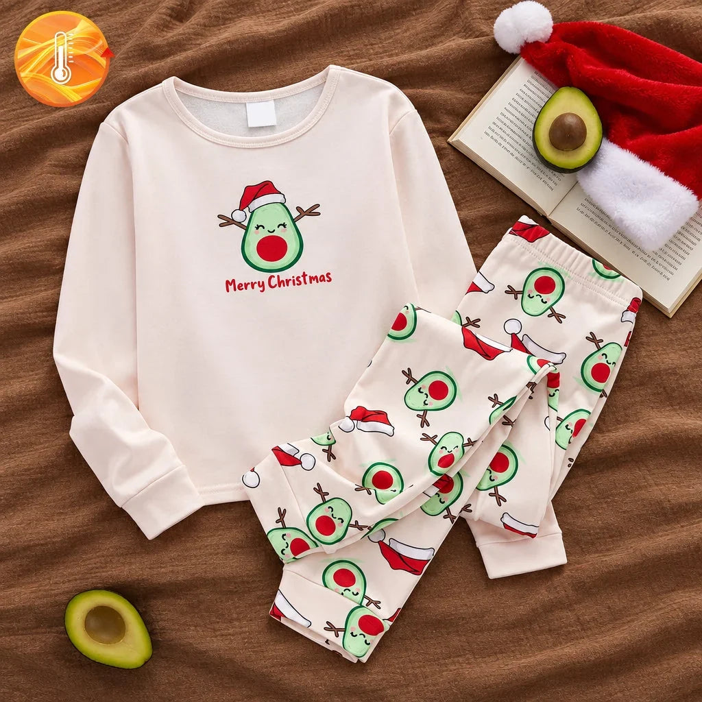 Girls Pajama Set Multidirectional Stretch Elastic Waistband