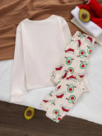 Girls Pajama Set Multidirectional Stretch Elastic Waistband