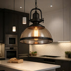 Glare-Free Dimmable Glass Dome Pendant Light